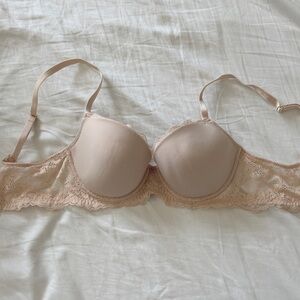 VS Dream Angels Nude Lace-Trim T-Shirt Bra